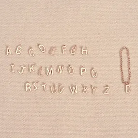 [14K Gold] Monica Letter Chain Ring - YELLOW GOLD