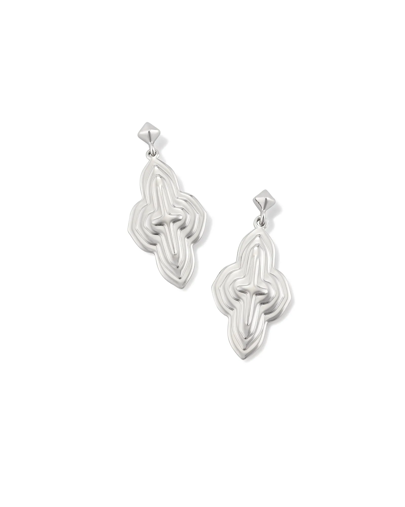 Abbie Metal Drop Earrings In Silver