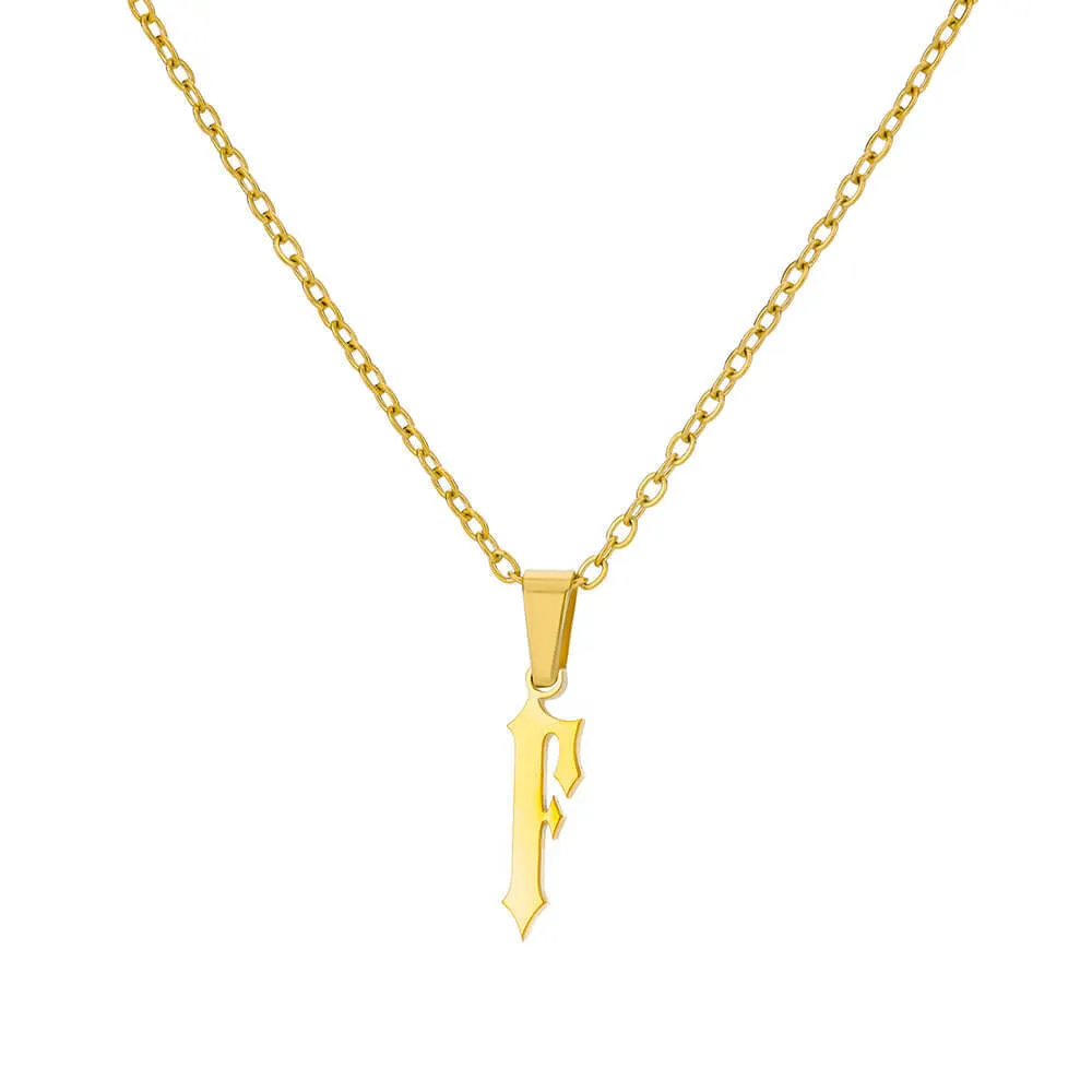 Ancient English Letter Pendant Necklace
