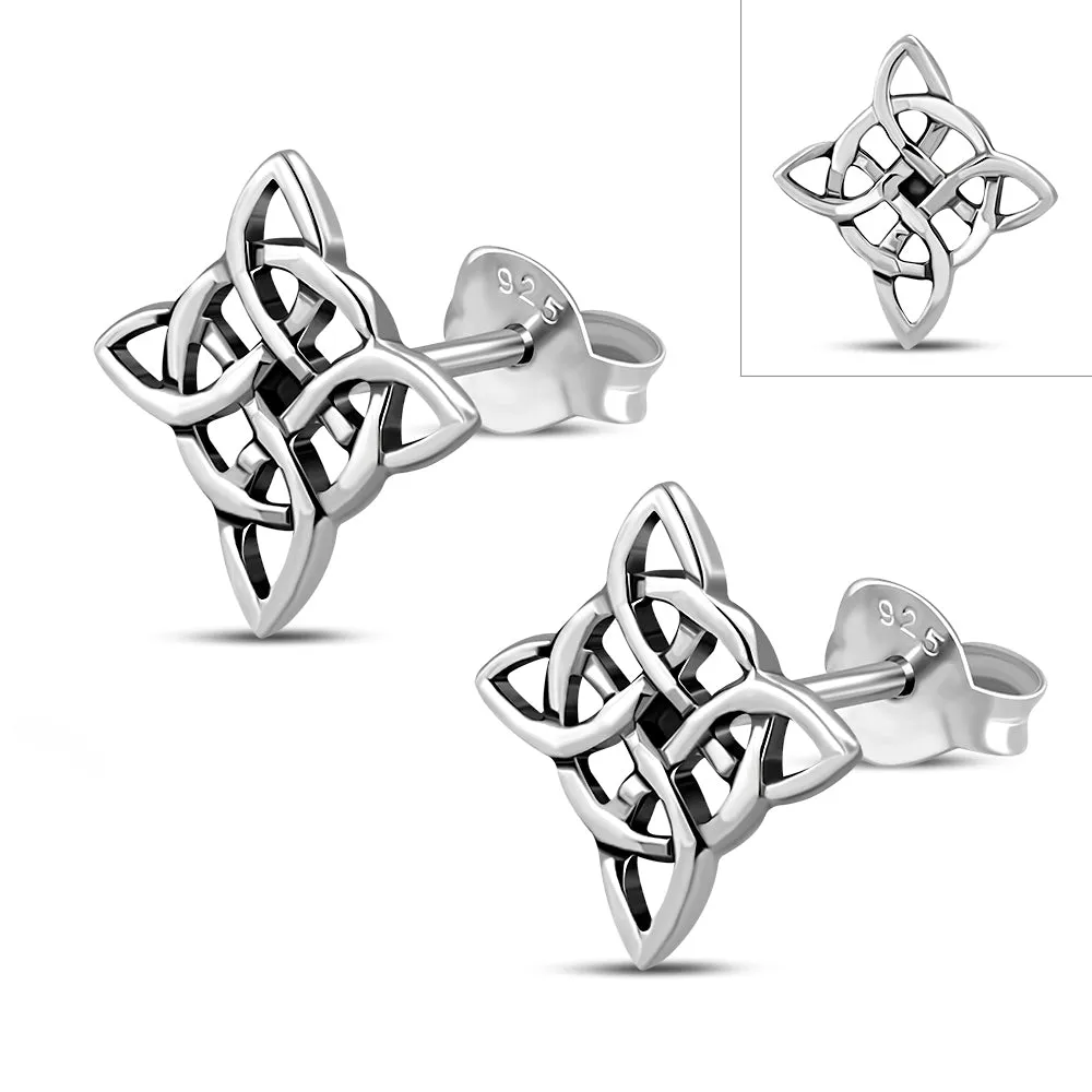 Celtic Sterling Silver Stud Earrings