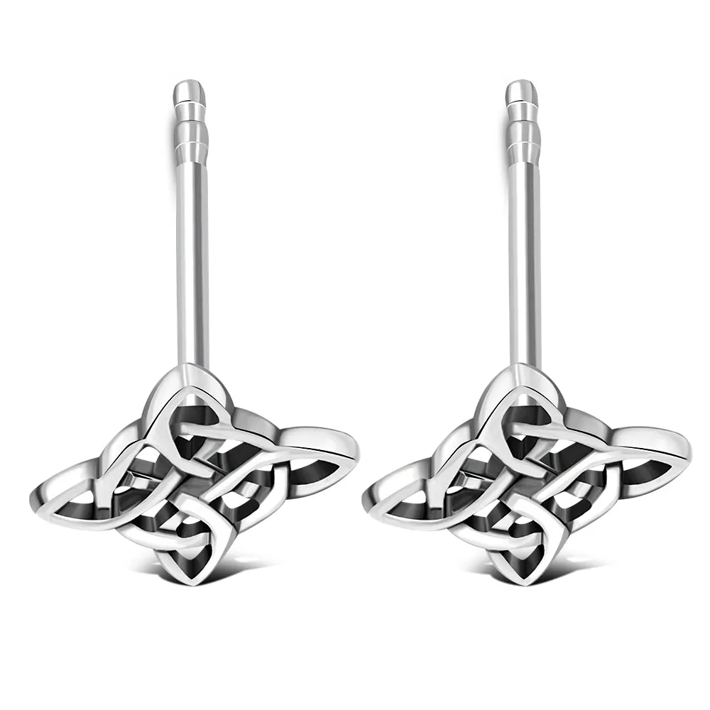 Celtic Sterling Silver Stud Earrings