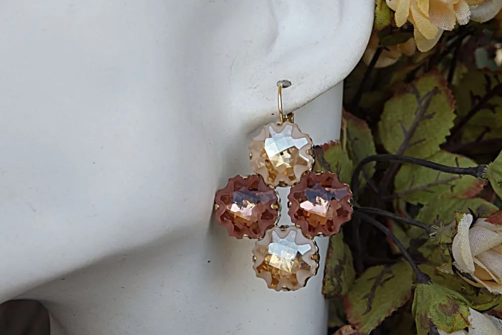 Champagne blush earrings