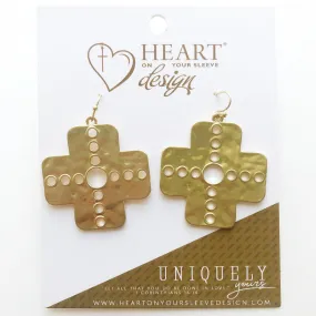 Cross Disk Earrings