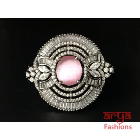Cubic Zironia Pink Statement Ring