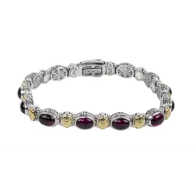 Konstantino Hestia Silver and 18K Gold Rhodolite Bracelet
