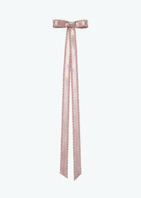 Mabel Bow Barrette -- Blush