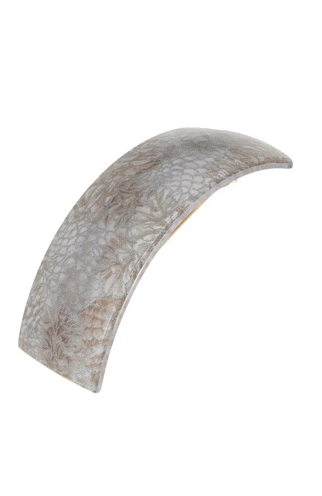 Rectangle Volume Barrette - Gold Pine