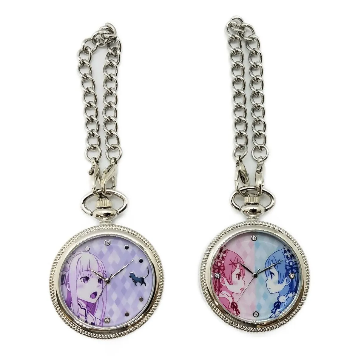 Re:Zero Starting Life in Another World Rem Ram 2way Pocket Watch Japan Limited