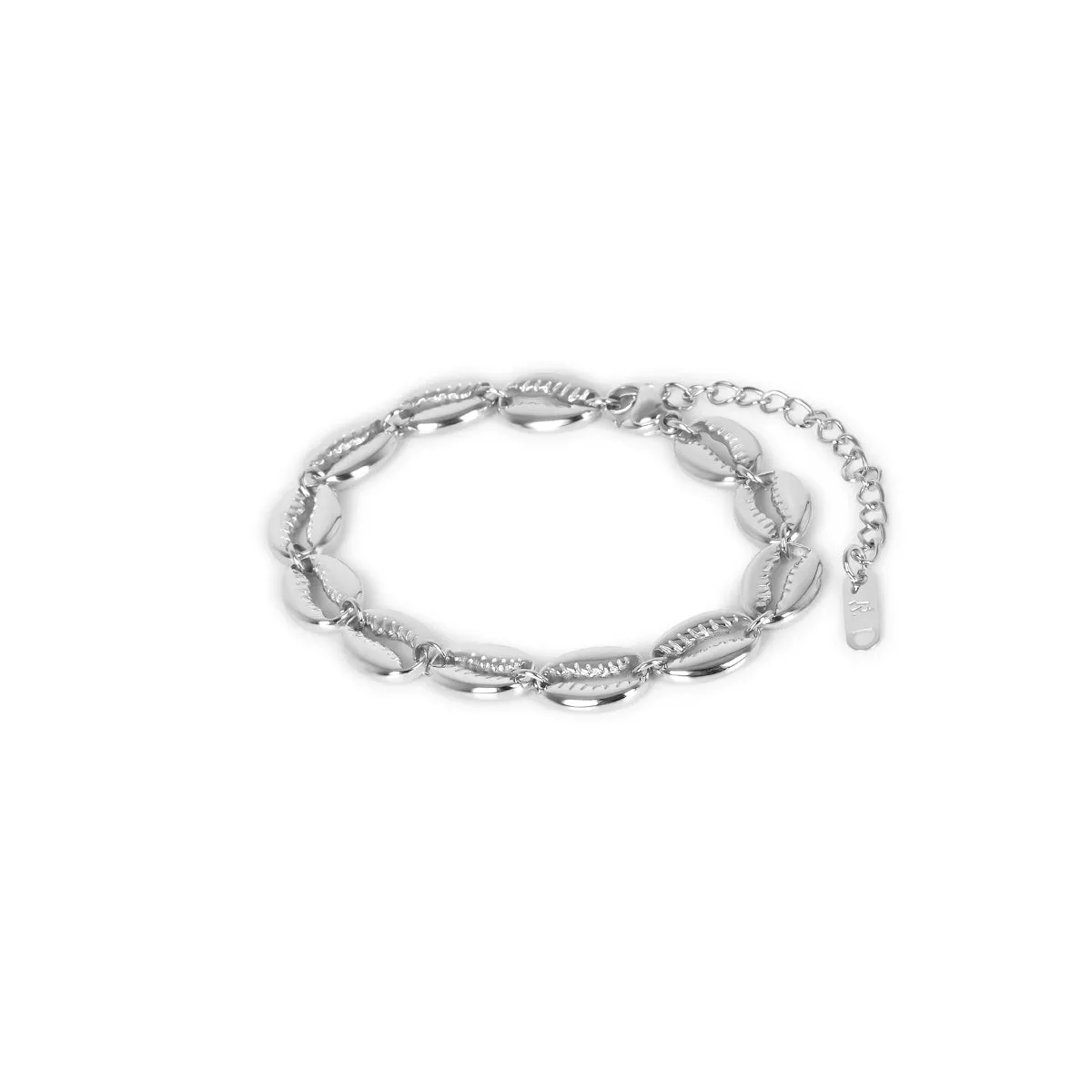 Shell Link Chain Bracelet - Silver
