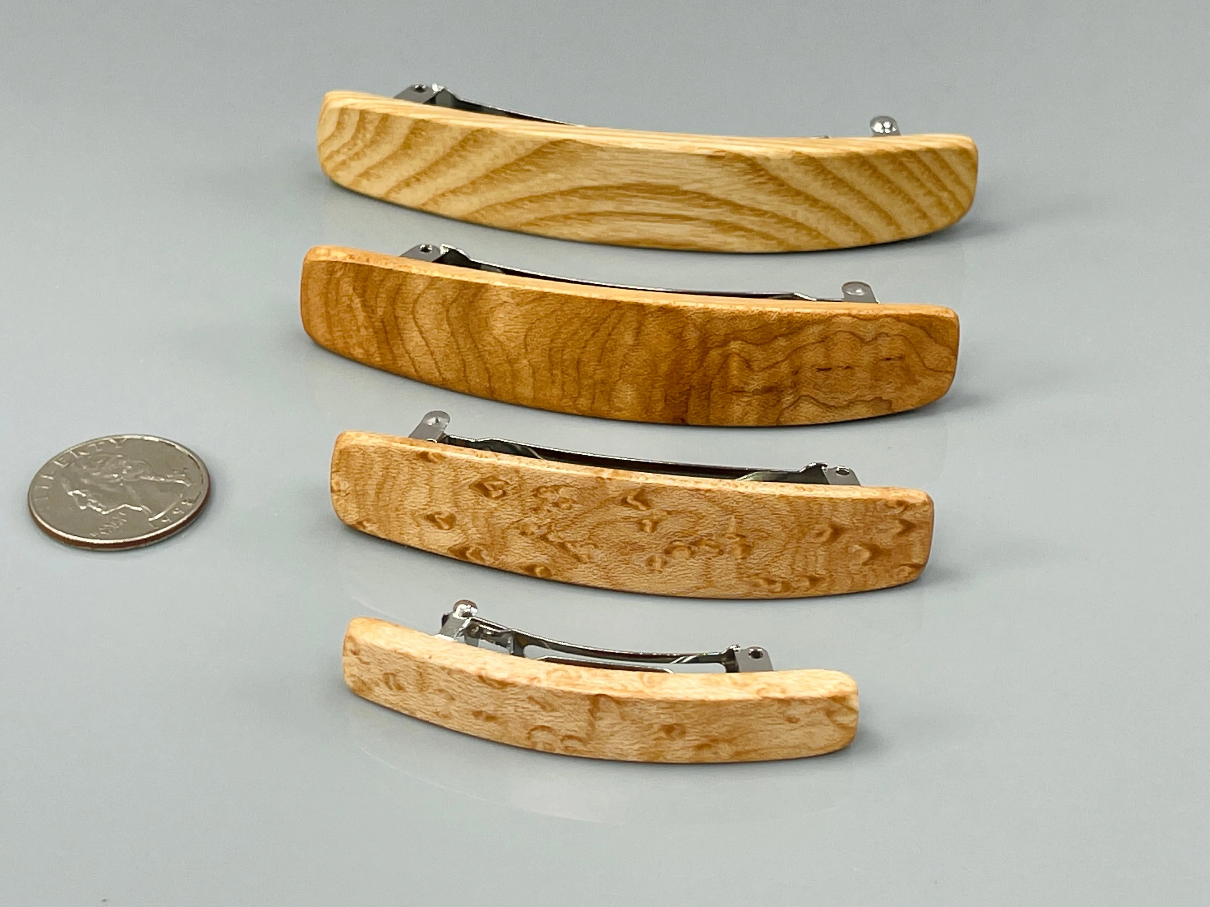 wood hair clip for women XL Redwood Burl wooden barrette,