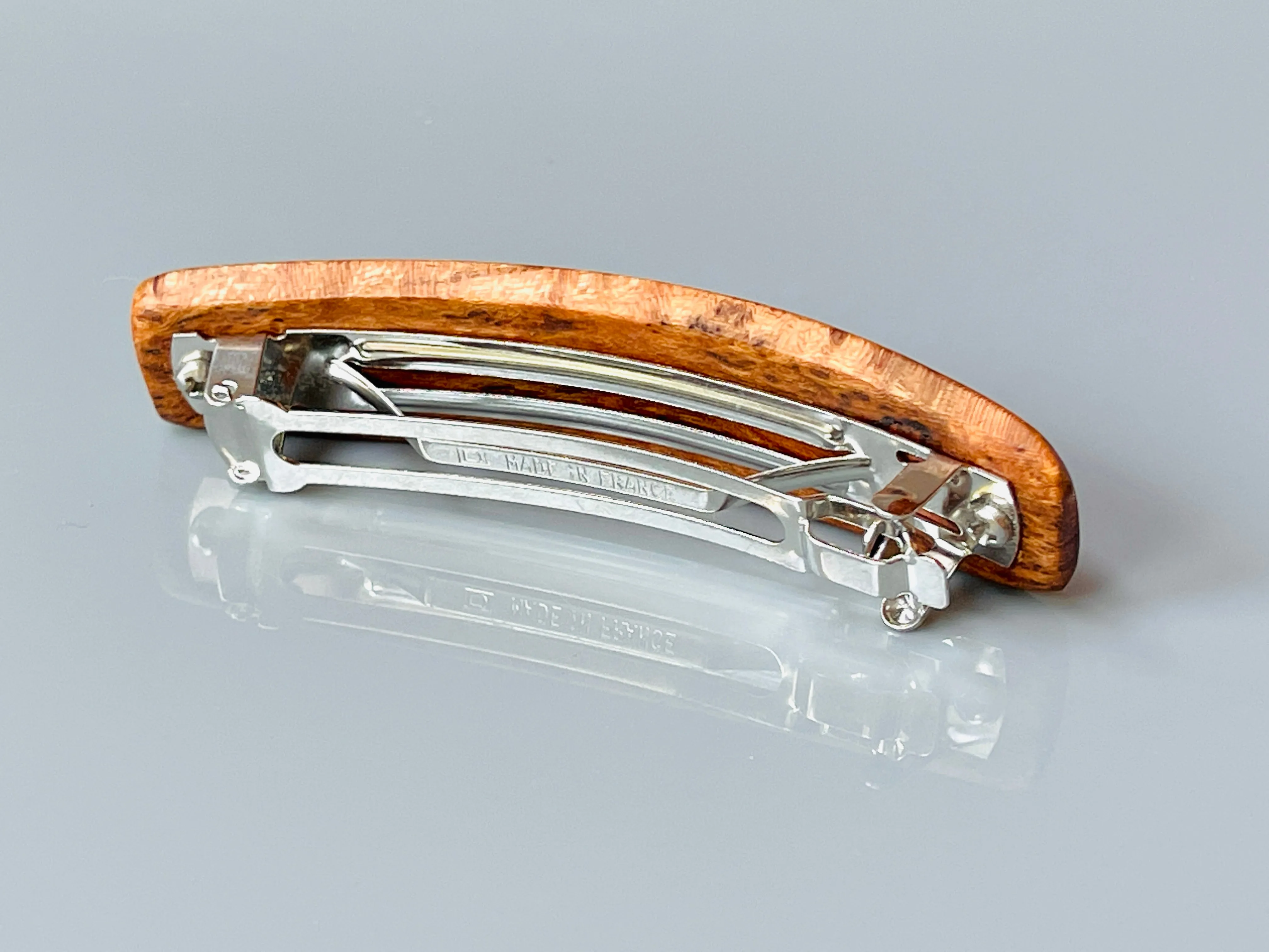 wood hair clip for women XL Redwood Burl wooden barrette,